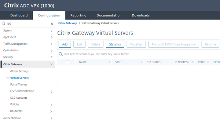 Citrix virtual server