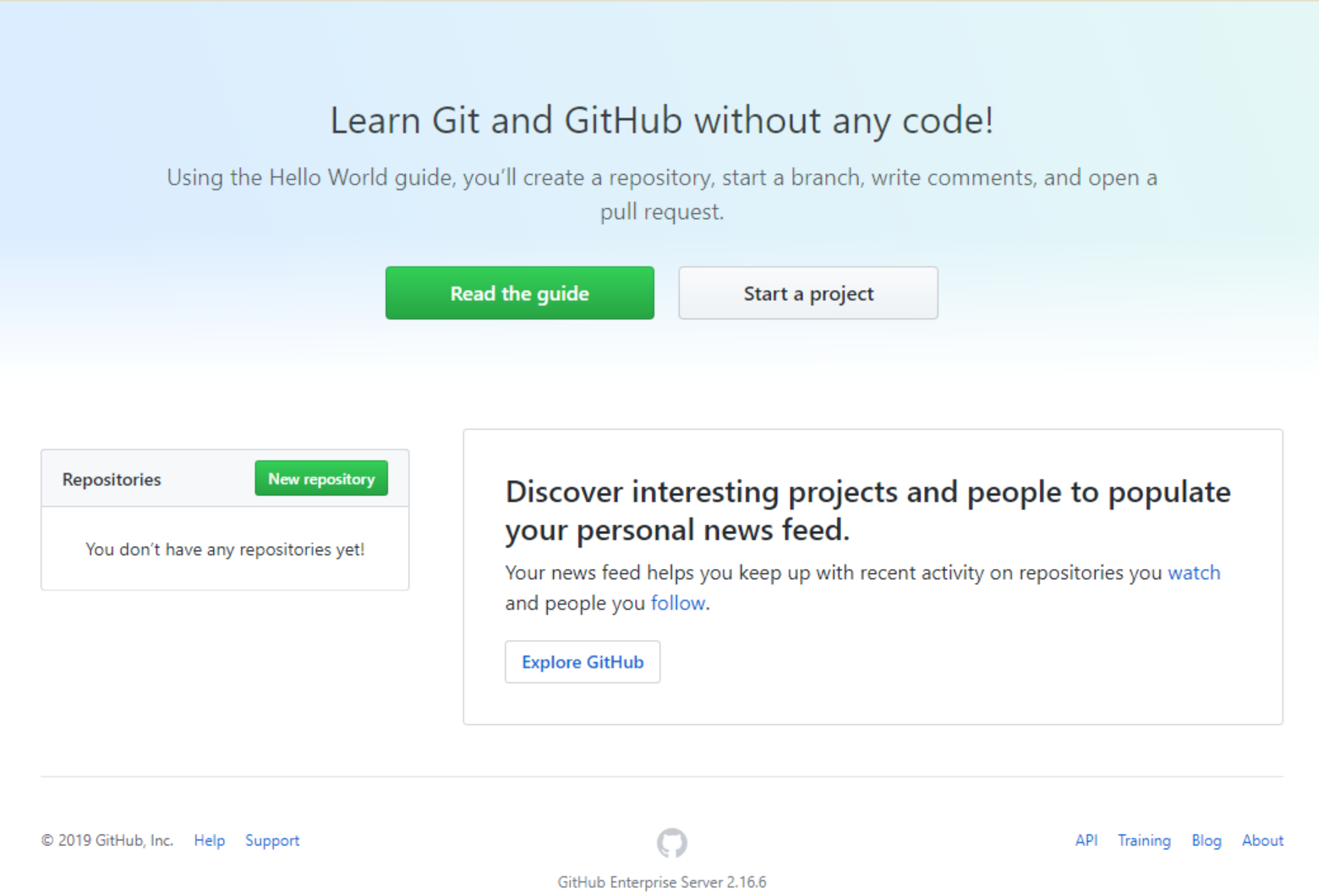 GitHub dashboard