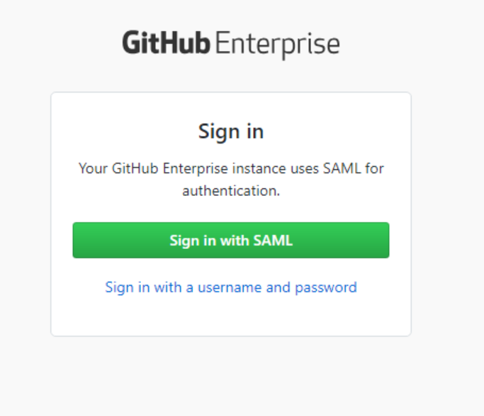 GitHub SAML signin