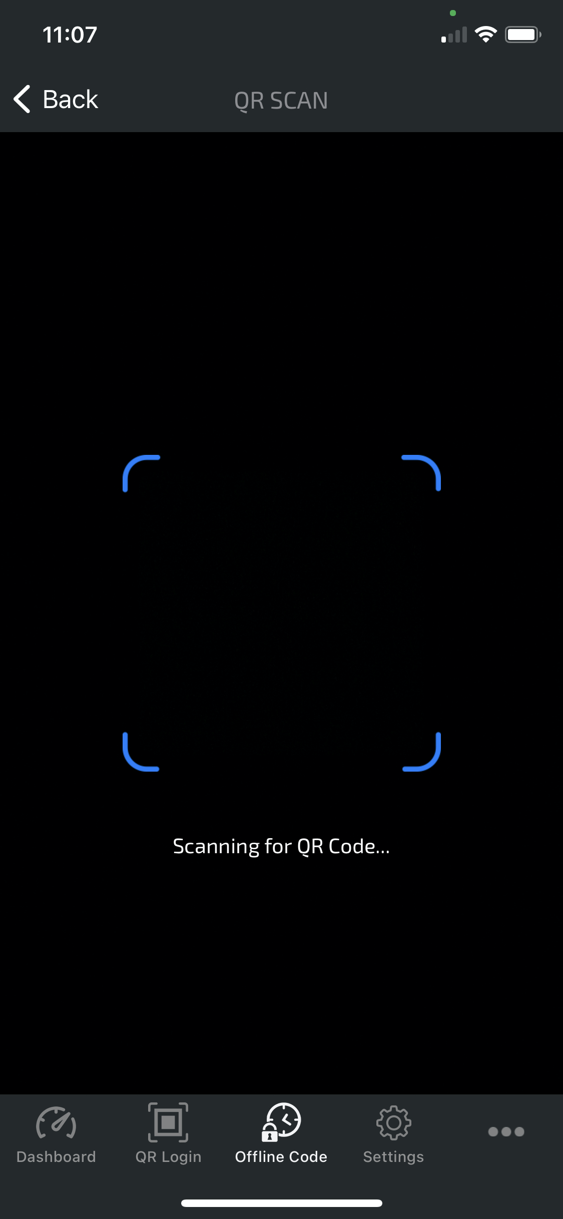 It&#39;sMe Scan Code Page Screenshot