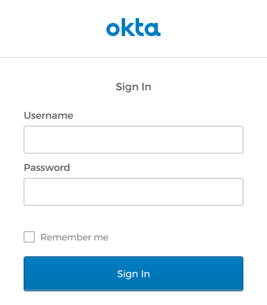 Okta sign in