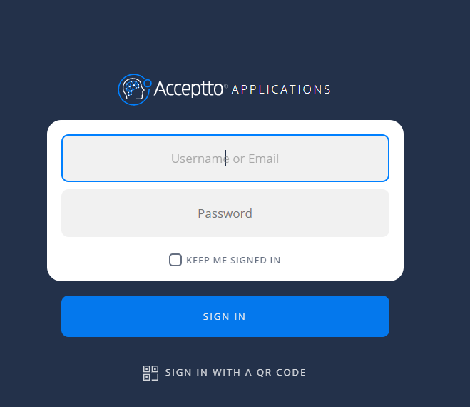 SAML sign-in page